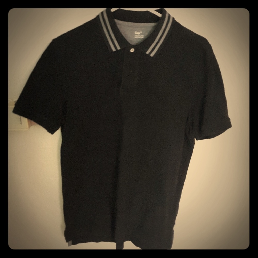 GAP Small Black Short Sleeve Polo